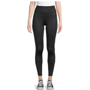 Women's Juniors Sueded Ankle Leggings. Color: Animal print black soot